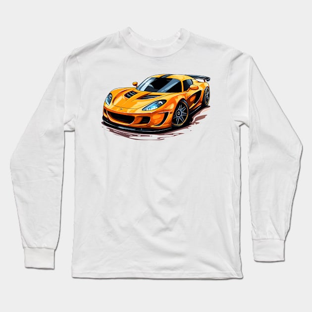 Racing Car Watercolor Long Sleeve T-Shirt by Mako Design 